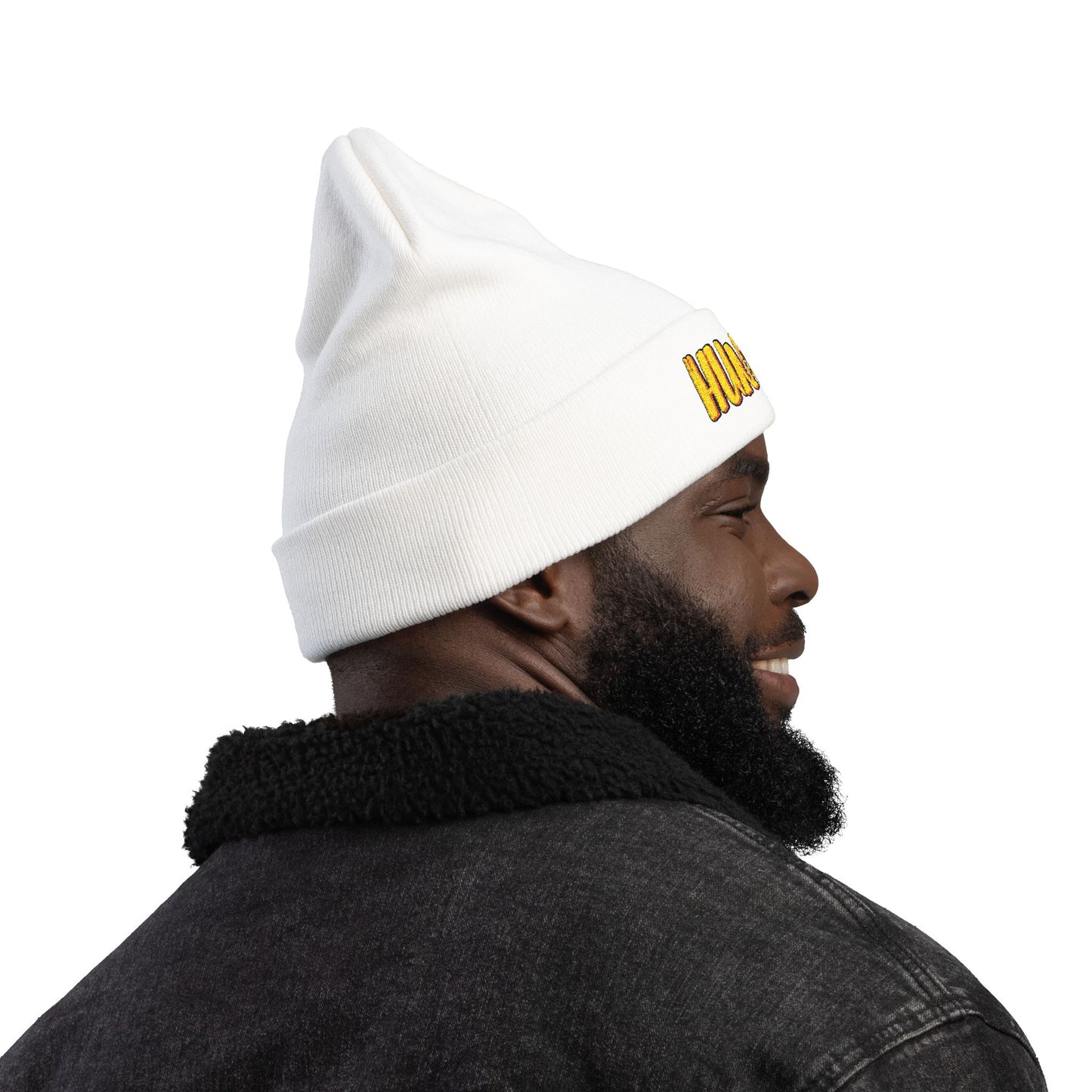 Hung Up Knit Beanie - Embroidered Logo