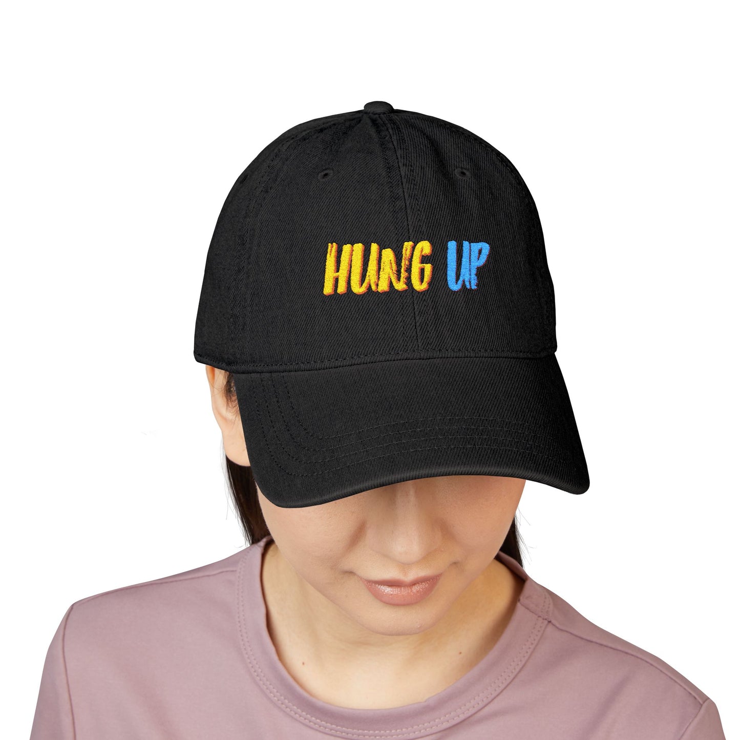 Hung Up - Denim "Dad" Hat - Embroidered