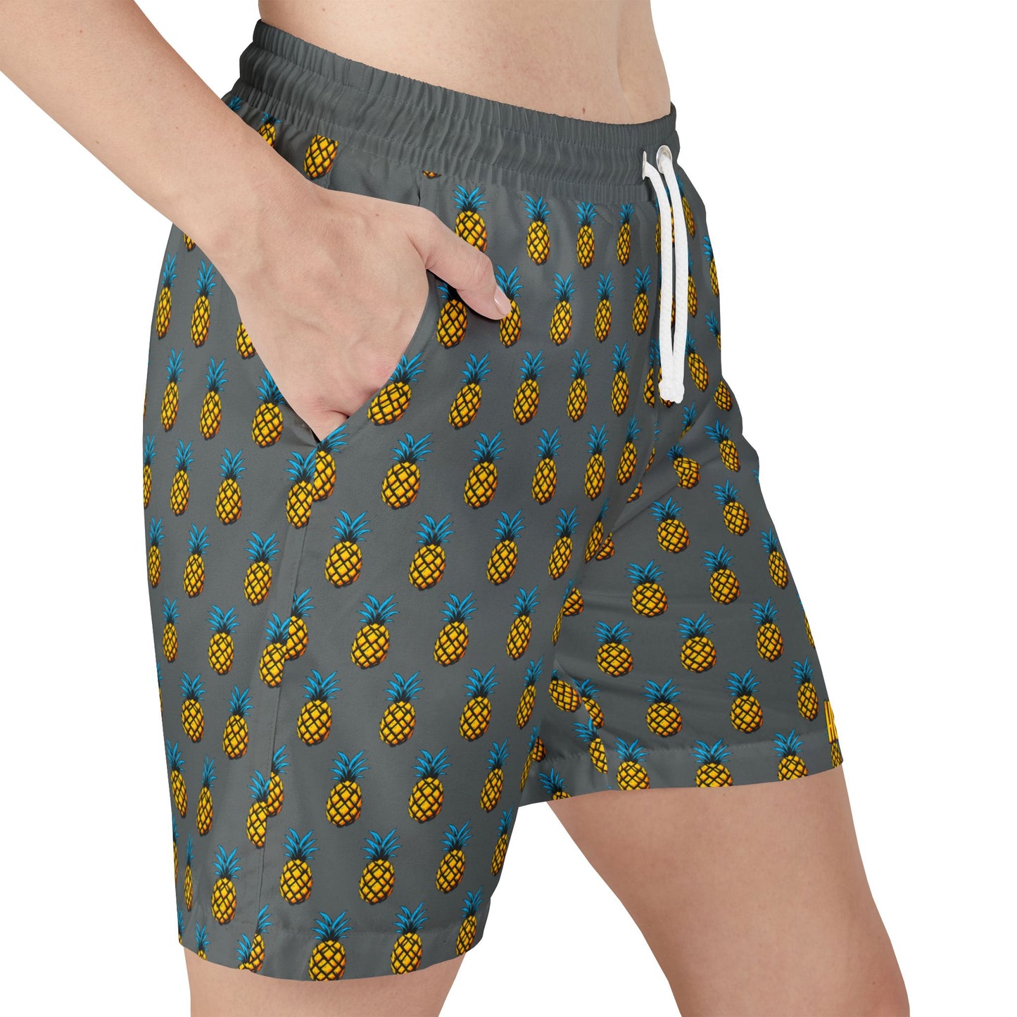 Hung Up - Pineapple Pattern - Unisex Swim Shorts