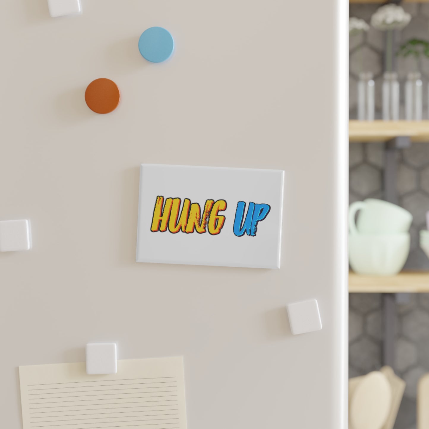 Hung Up - Button Magnet