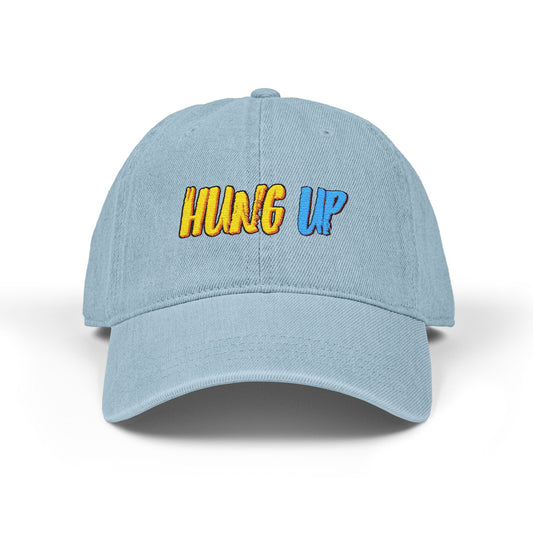 Hung Up - Denim "Dad" Hat - Embroidered