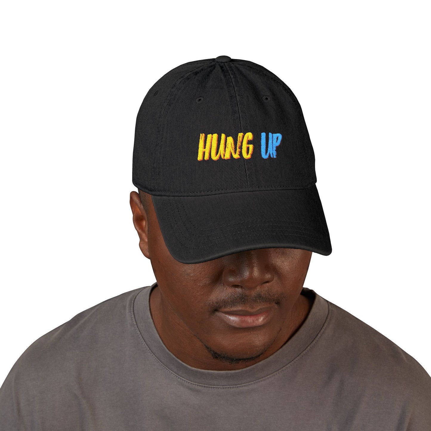 Hung Up - Denim "Dad" Hat - Embroidered
