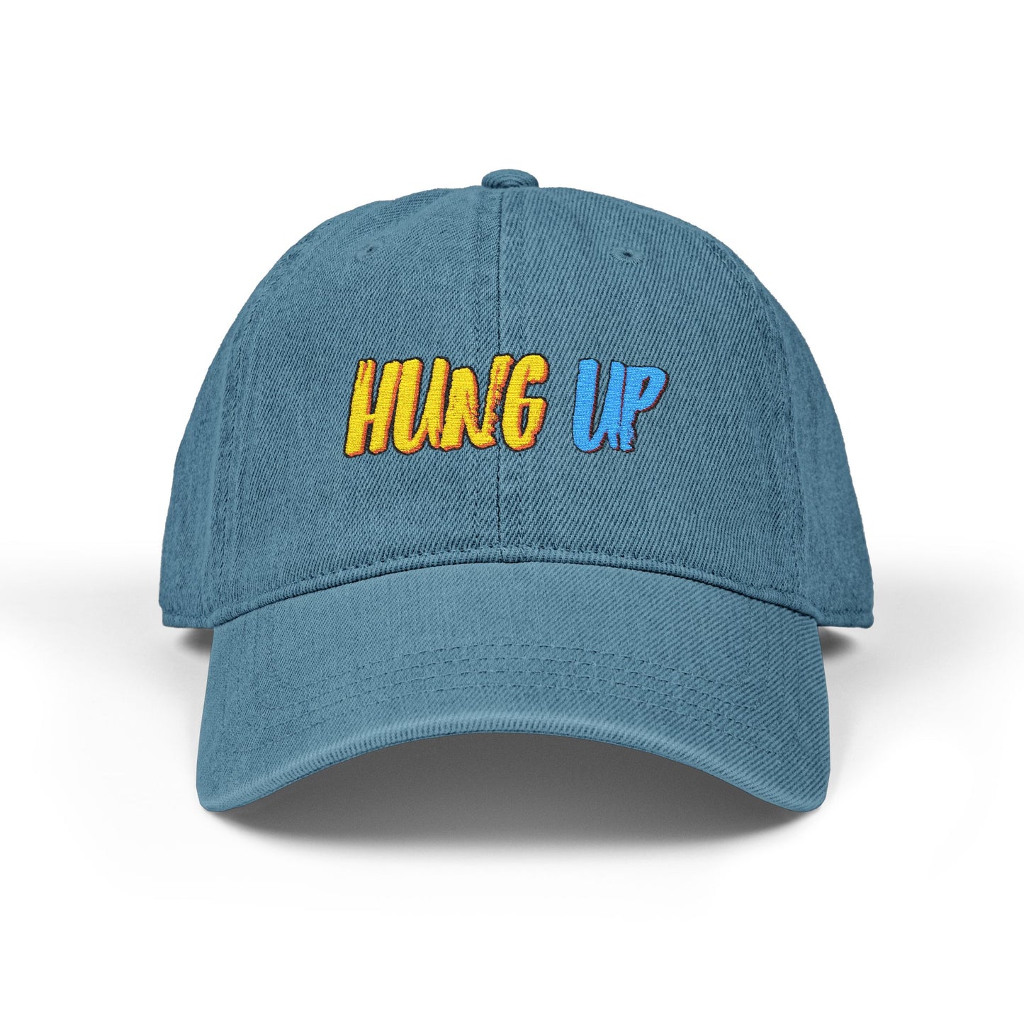 Hung Up - Denim "Dad" Hat - Embroidered