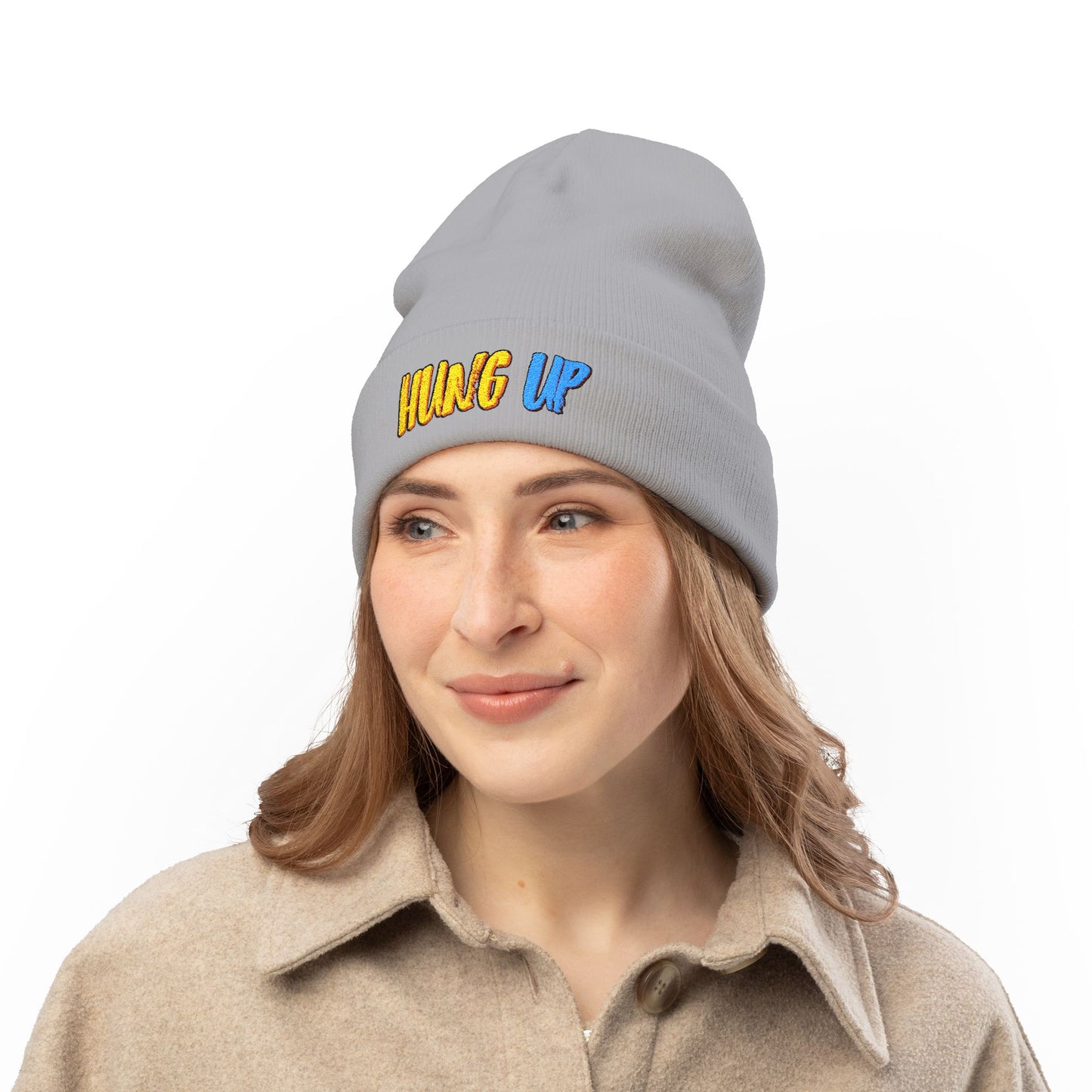 Hung Up Knit Beanie - Embroidered Logo