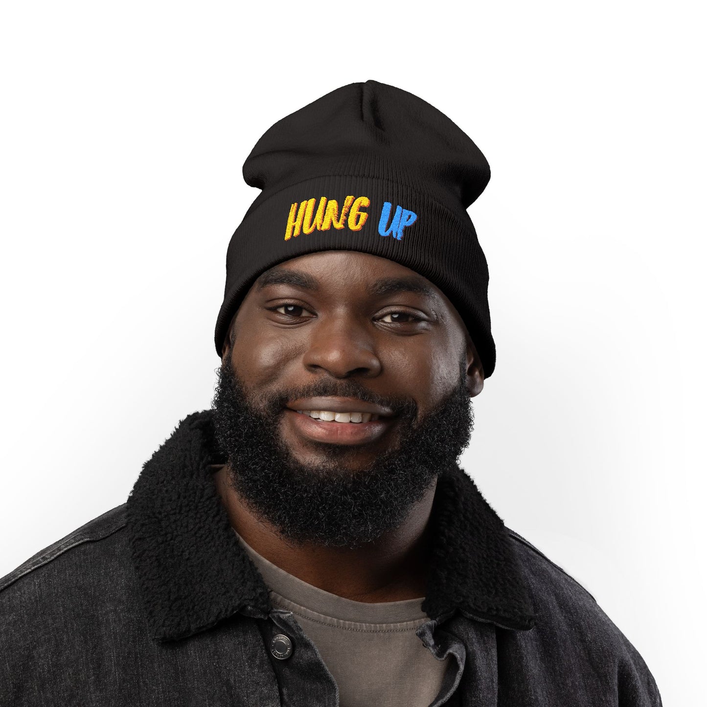 Hung Up Knit Beanie - Embroidered Logo