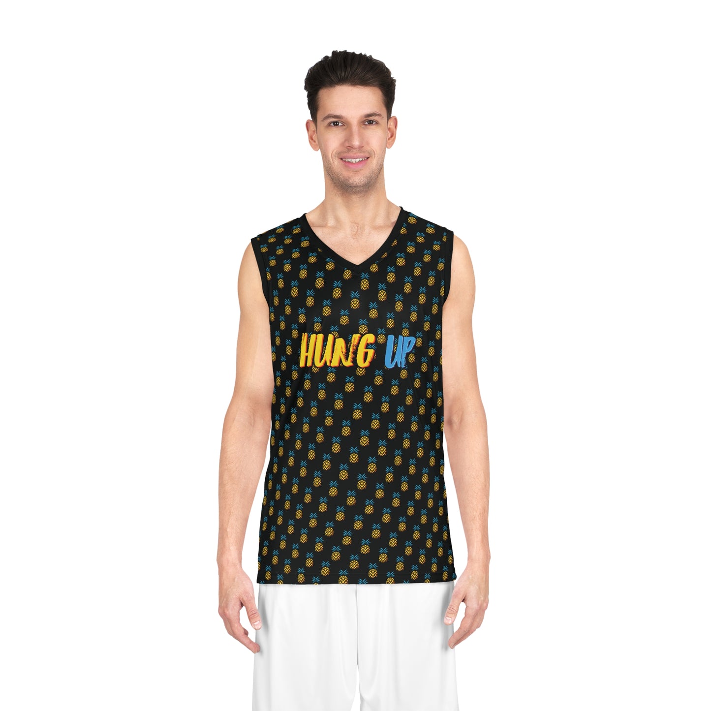 Hung Up - Chris's Pineapple Pattern - Basketball Jersey